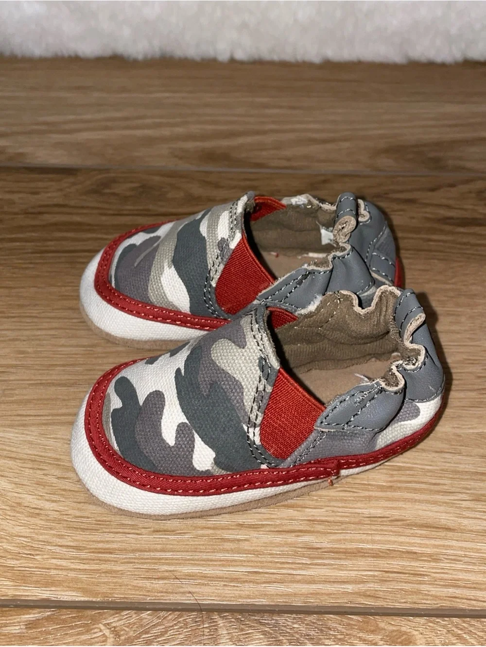 Robeez Gray Camouflage Soft Sole Shoes 0-6 Months